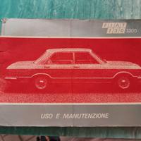 libretto uso e manutenzione Fiat 130 berlina 1972