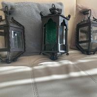 lanterne in ferro battuto e vetro