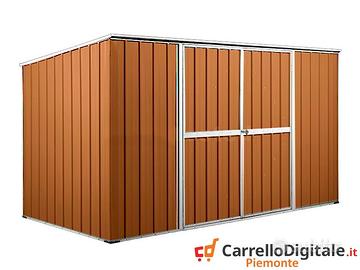 Casetta giardino in Acciaio 345x186 legno chiaro