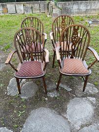 4 poltrone stile Windsor