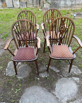 4 poltrone stile Windsor