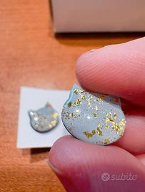 Orecchini a forma di gatto, handmade, Cat earrings