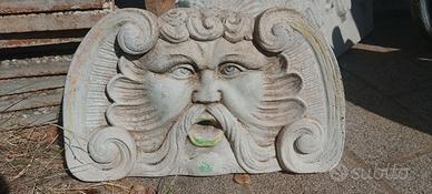 mascherone decorativo per fontana in pietra 