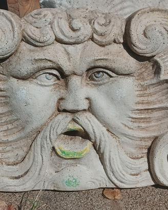 mascherone decorativo per fontana in pietra 