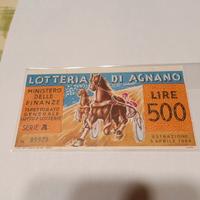 biglietto lotteria di Agnano 1964