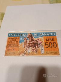 biglietto lotteria di Agnano 1964