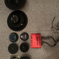 Casse audio x auto+ crossover 100w
