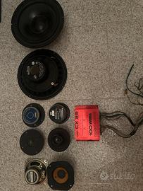 Casse audio x auto+ crossover 100w