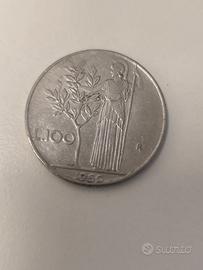 moneta 100 lire minerva 1960