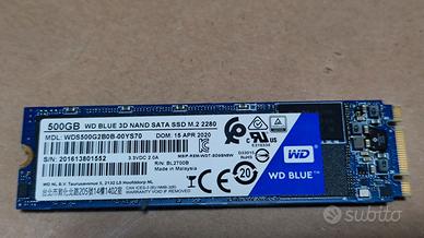 WD BLUE 3D NAND SATA SSD M.2 2280 500GB