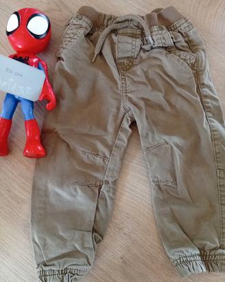 Pantaloni color cachi taglia 86 cm 