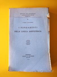 Guido Calogero fondamenti logica aristotelica