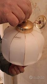 Lampadari Vintage ALBANI - Ottone e Vetro - 5 Pezz