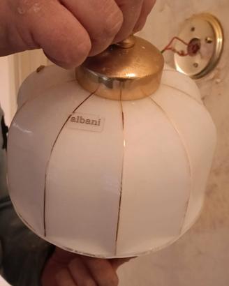 Lampadari Vintage ALBANI - Ottone e Vetro - 5 Pezz