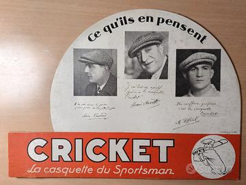pubblicità da banco cricket