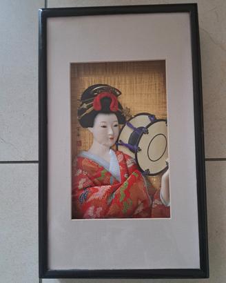 quadro 3d vintage orientale giapponese geisha