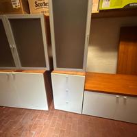 Mobile per soggiorno ciliegio/bianco