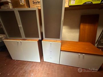 Mobile per soggiorno ciliegio/bianco