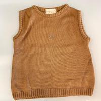 maglione smanicato in lana merino