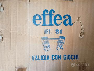 tavolino piegabile e 4 sedie anni 60