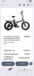 Bicicletta elettrica pedalata assistita