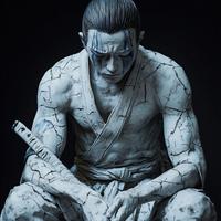 Samurai - arte digitale su tela