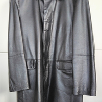 Cappotto nero uomo vera pelle made in Italy XL
