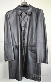 Cappotto nero uomo vera pelle made in Italy XL