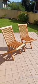 sedie da giardino in teak