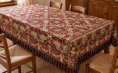 Copritavolo vintage, tessuto jacquard,