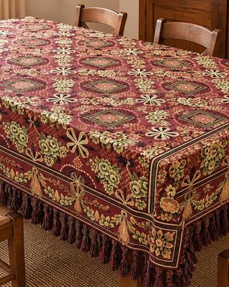 Copritavolo vintage, tessuto jacquard,