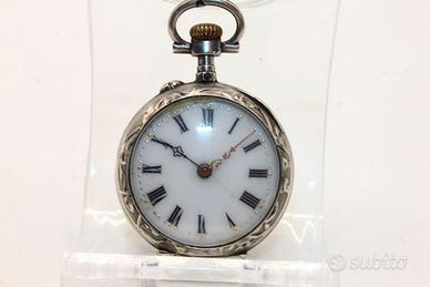 Splendido orologio per signora argento fine 1800 F