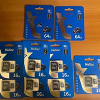 schede MicroSD HC 16/64 GB