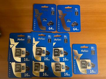 schede MicroSD HC 16/64 GB