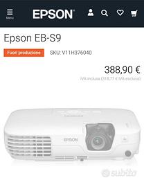 Proiettore Epson EB-S9 come nuovo, cavi e borsa