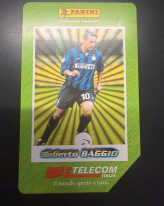 Scheda telefonica Roberto Baggio Inter stagione 98