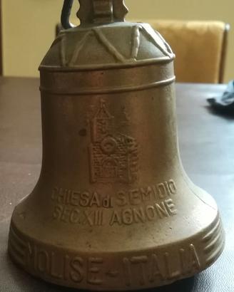 Campana in bronzo; altezza 13 cm, diametro 10 cm