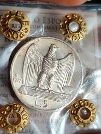 5 LIRE AQUILOTTO 1927** FDC PERIZIATO ARGENTO