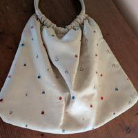 borsa usata  a spalla colore burro 