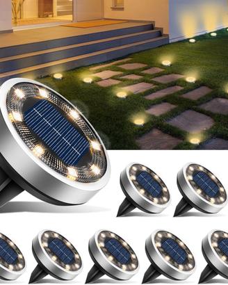 Luci Solari da Giardino 8 PEZZI, 8 LED