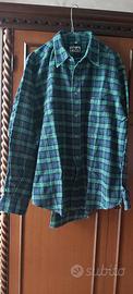 Camicia flanella blu e verde