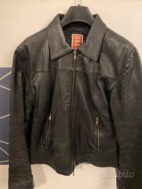 Giacca biker vera pelle