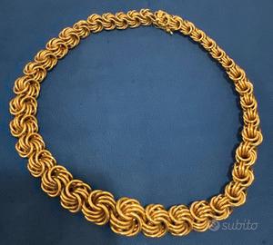 Collier in oro giallo 18kt 69,5grammi a spirale