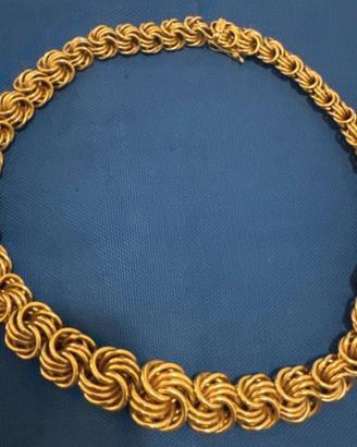 Collier in oro giallo 18kt 69,5grammi a spirale