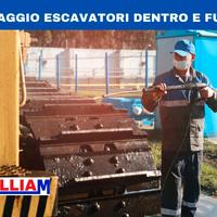 Lavaggio escavatori completo a cuneo