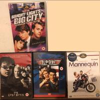 5 DVD film (Top Gun, Ragazzi Perduti, Mannequin..)