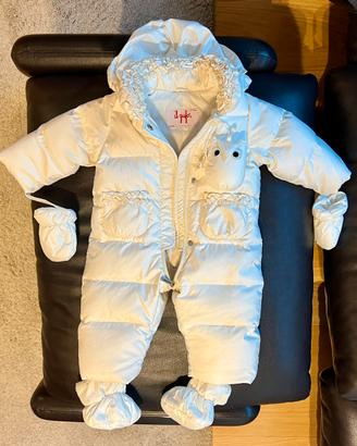 Tutina invernale bianca-IL GUFO 6 mesi. Perfetta