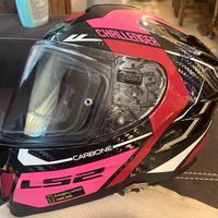 Casco Moto In Carbonio Ls2 FF327 CHALLENGER C Rosa