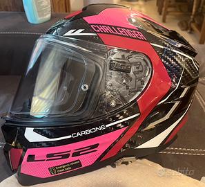 Casco Moto In Carbonio Ls2 FF327 CHALLENGER C Rosa