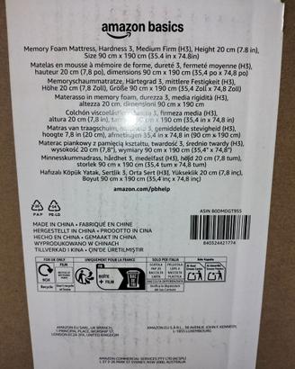 Materasso Memory 190 x 90